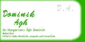 dominik agh business card
